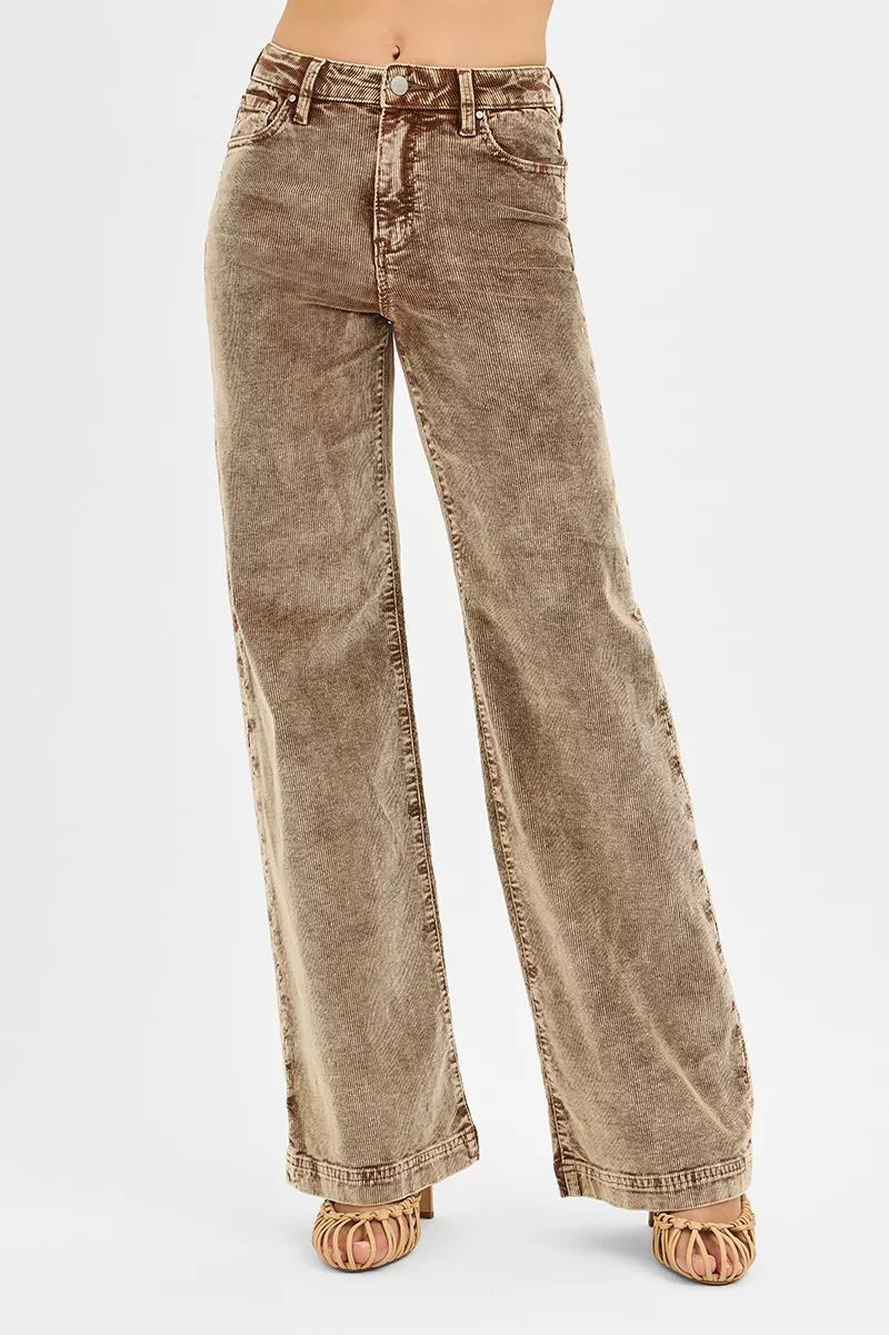 RISEN High Rise Wide Leg Corduroy Jeans - Robbi & Angel