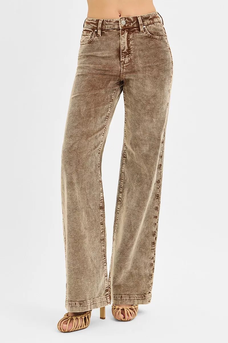 RISEN High Rise Wide Leg Corduroy Jeans - Robbi & Angel