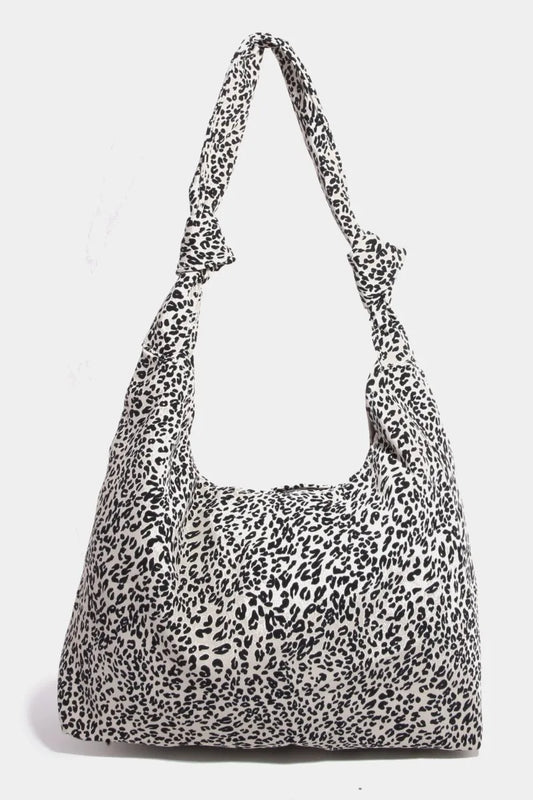 Fame Leopard Knotted Strap Shoulder Bag - Robbi & Angel