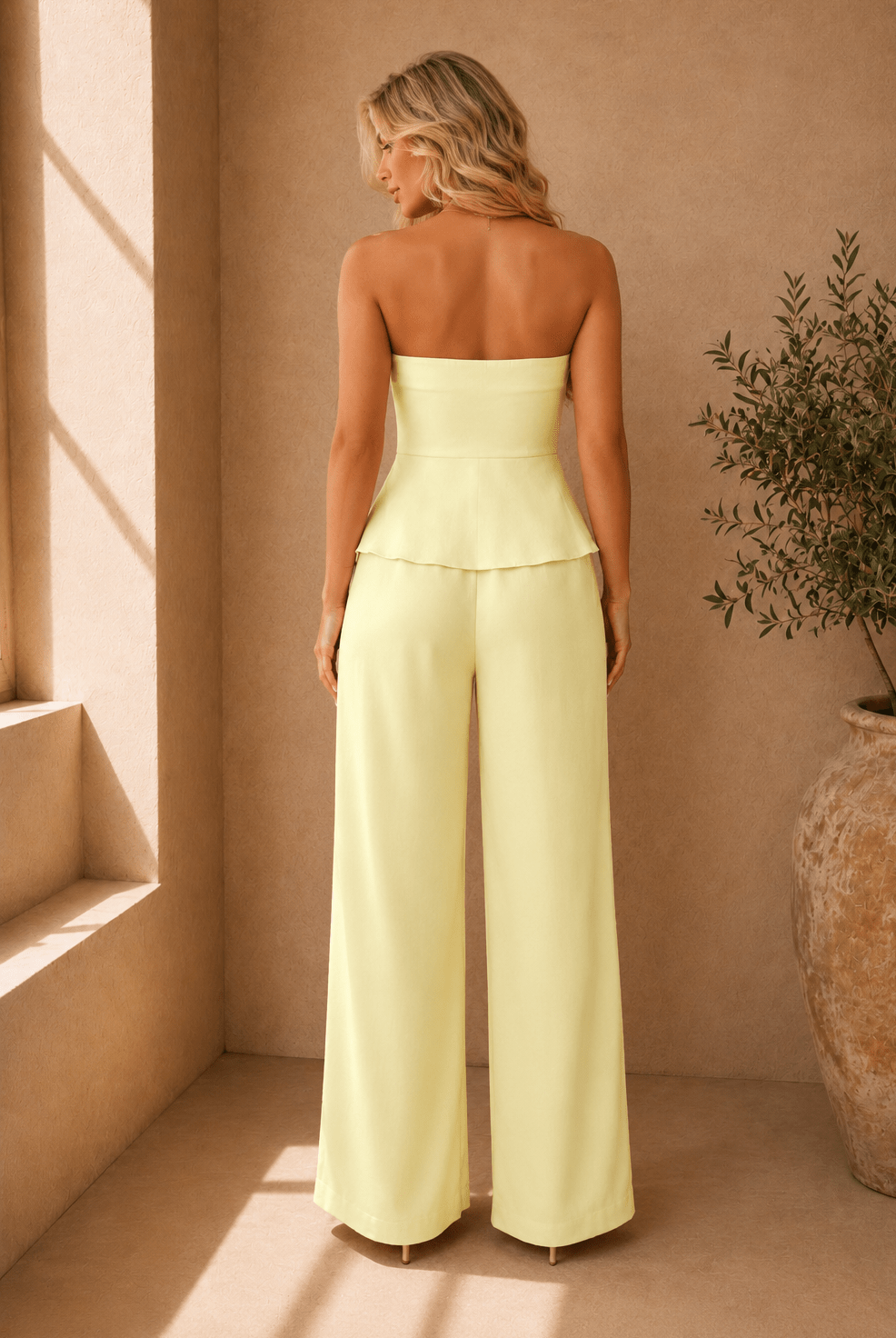 Daisy Off-Shoulder Wide Leg & Cinched Waist - Robbi & Angel