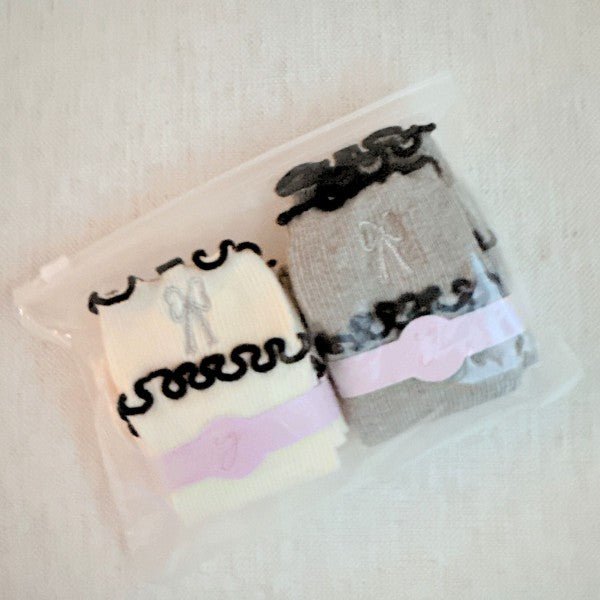 Ribbon Ripple Socks Set Of 2 - Robbi & Angel