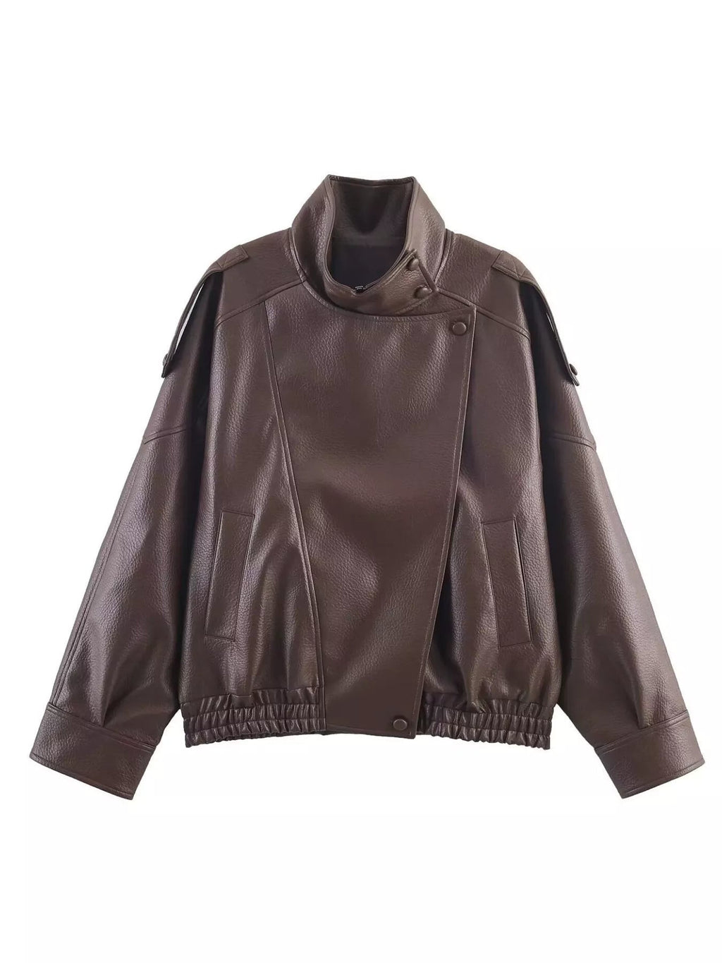 Denise Zip-Up Faux Leather Moto Jacket - Robbi & Angel