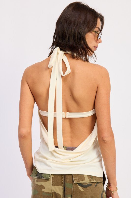 Drape Cowl Neck Bandean Top - Robbi & Angel