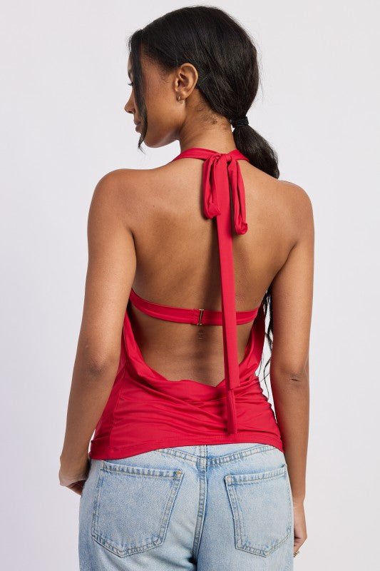 Drape Cowl Neck Bandean Top - Robbi & Angel