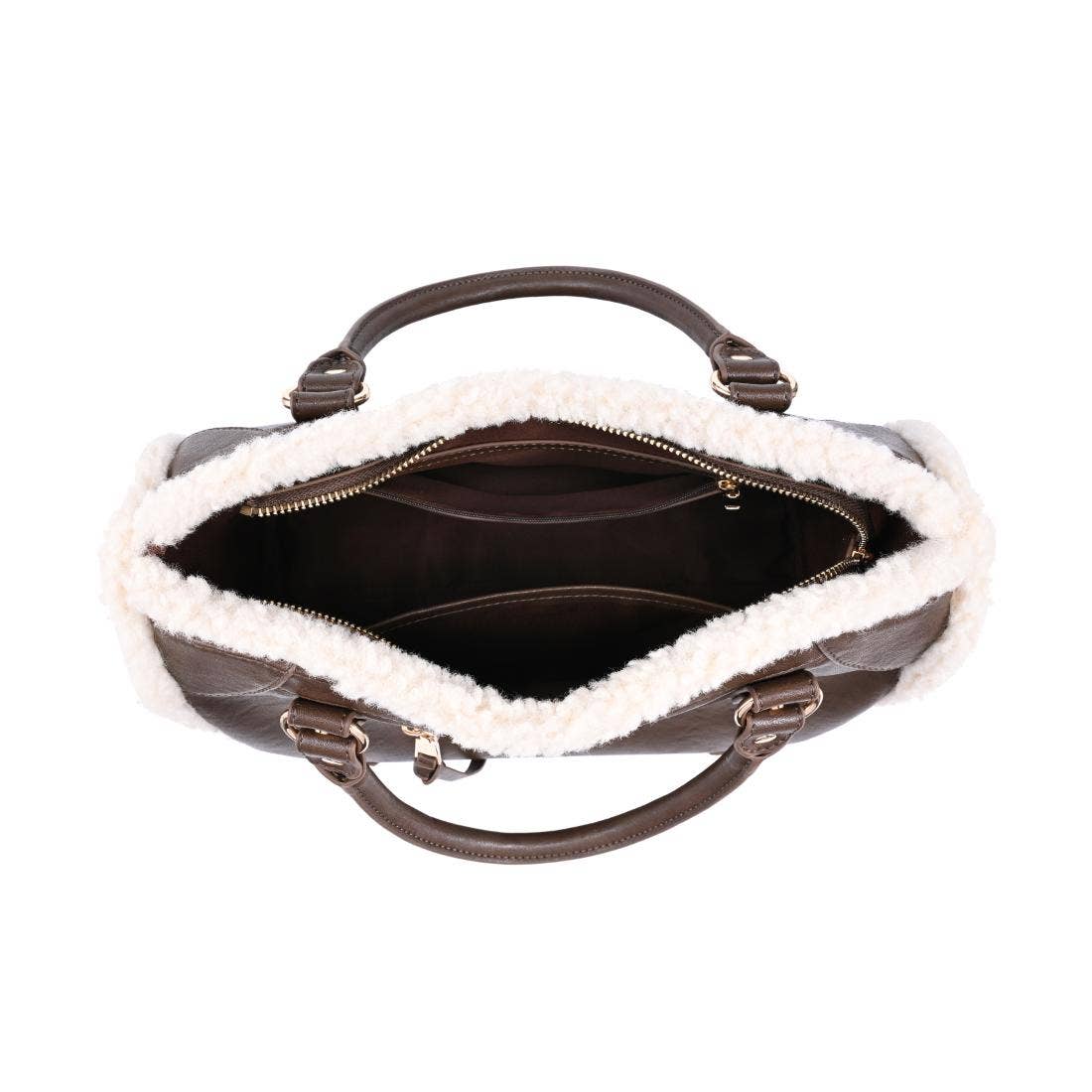 Seraphina Shearling Trim Satchel