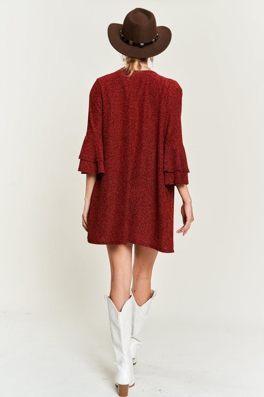 Glitter bell sleeve kimono cardigan - Robbi & Angel