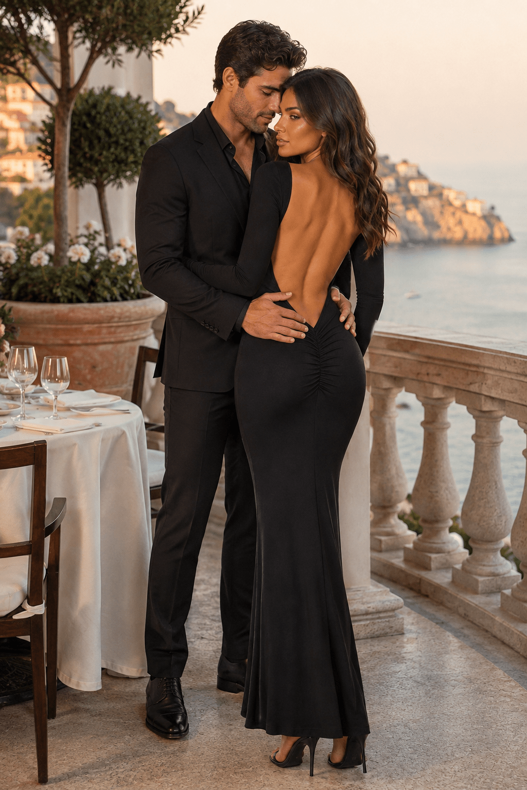 Ella Elegant Long Sleeve Backless Bodycon - Robbi & Angel