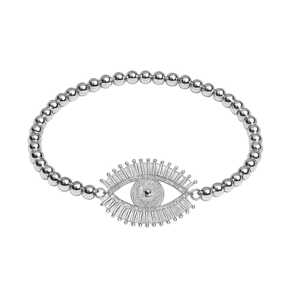 Enza Crystal Evil Eye Beaded Bracelet - Robbi & Angel