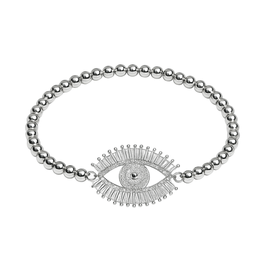 Enza Crystal Evil Eye Beaded Bracelet - Robbi & Angel