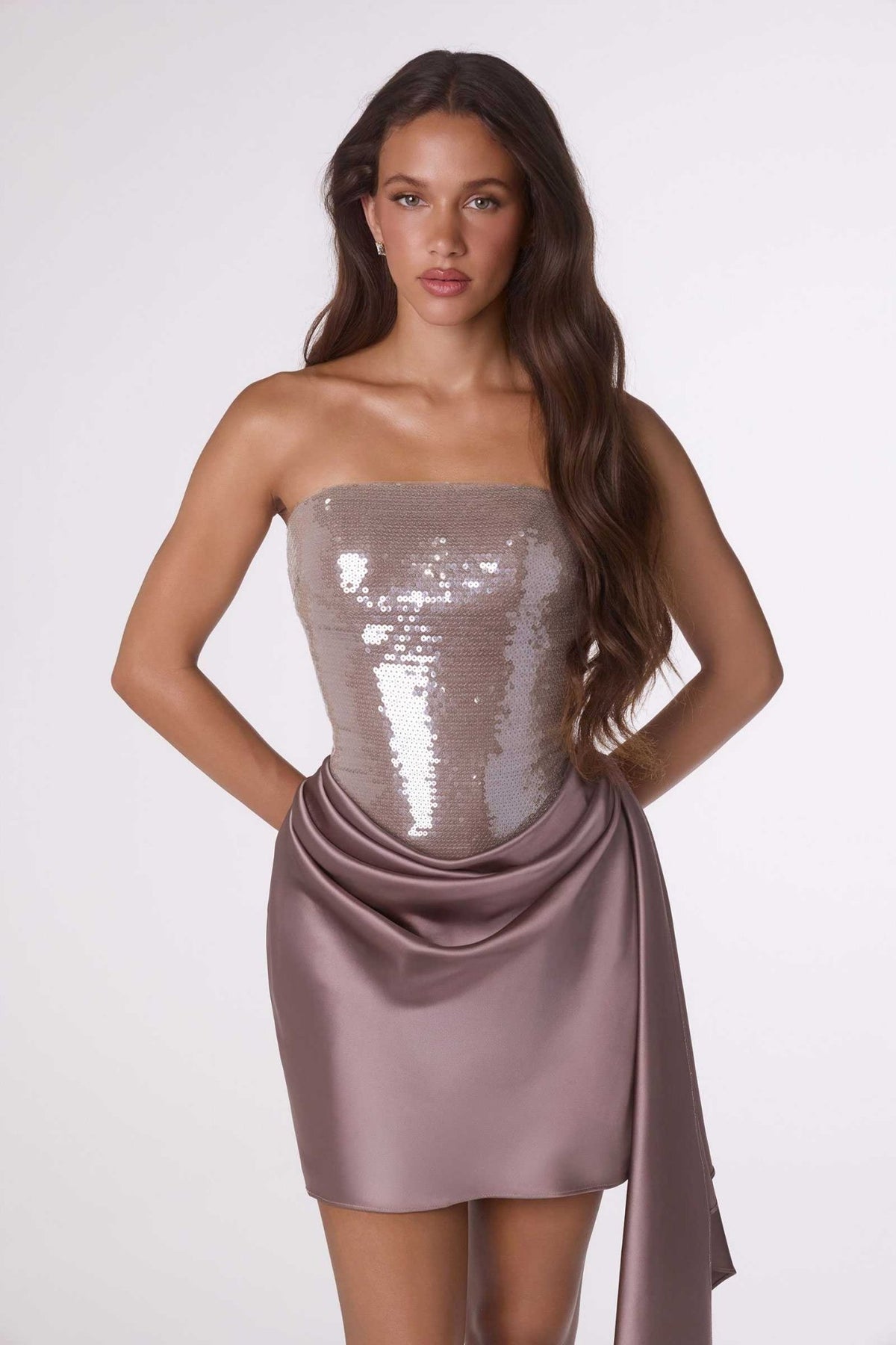 Enza Sculpted Modern Fit Strapless Mini Dress - Robbi & Angel