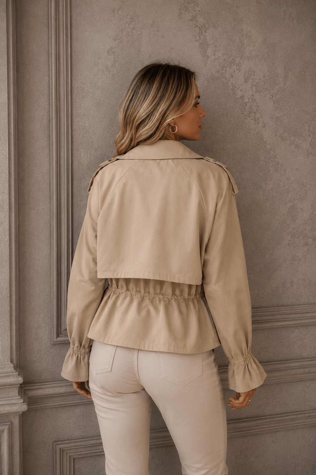 Erin Drawstring Waist Coat - Robbi & Angel