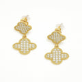Erin Pave Clover Drop Earring - Robbi & Angel