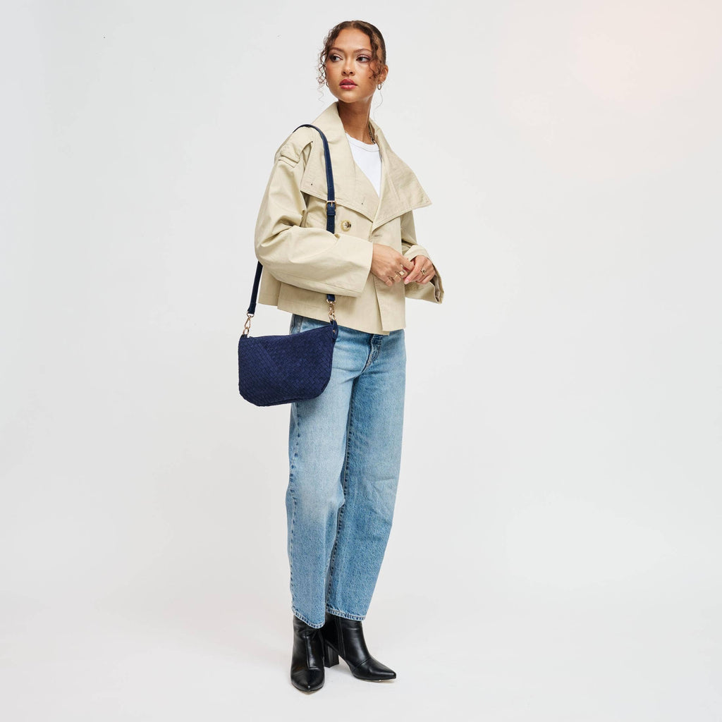Jordan Faux Woven Suede Crossbody