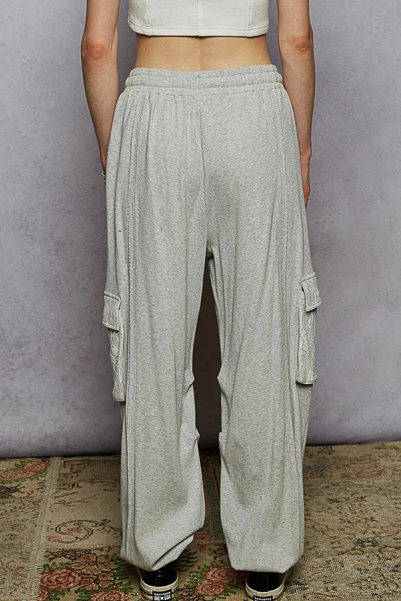 POL Drawstring Lace Cargo Pocketed Joggers - Robbi & Angel