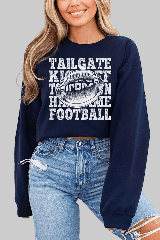 Fall Football Tailgate Kickoff Game Day Sweatshirt - Robbi & Angel