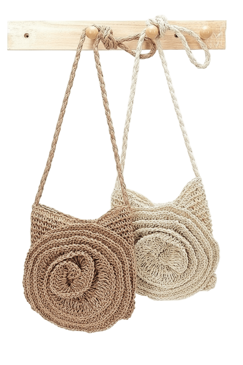 Faux Straw Large Flower Swing Crossbody Bag - Robbi & Angel