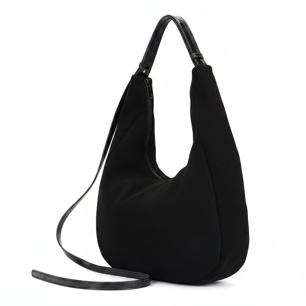 Faux Suede Bindle Bag - Robbi & Angel