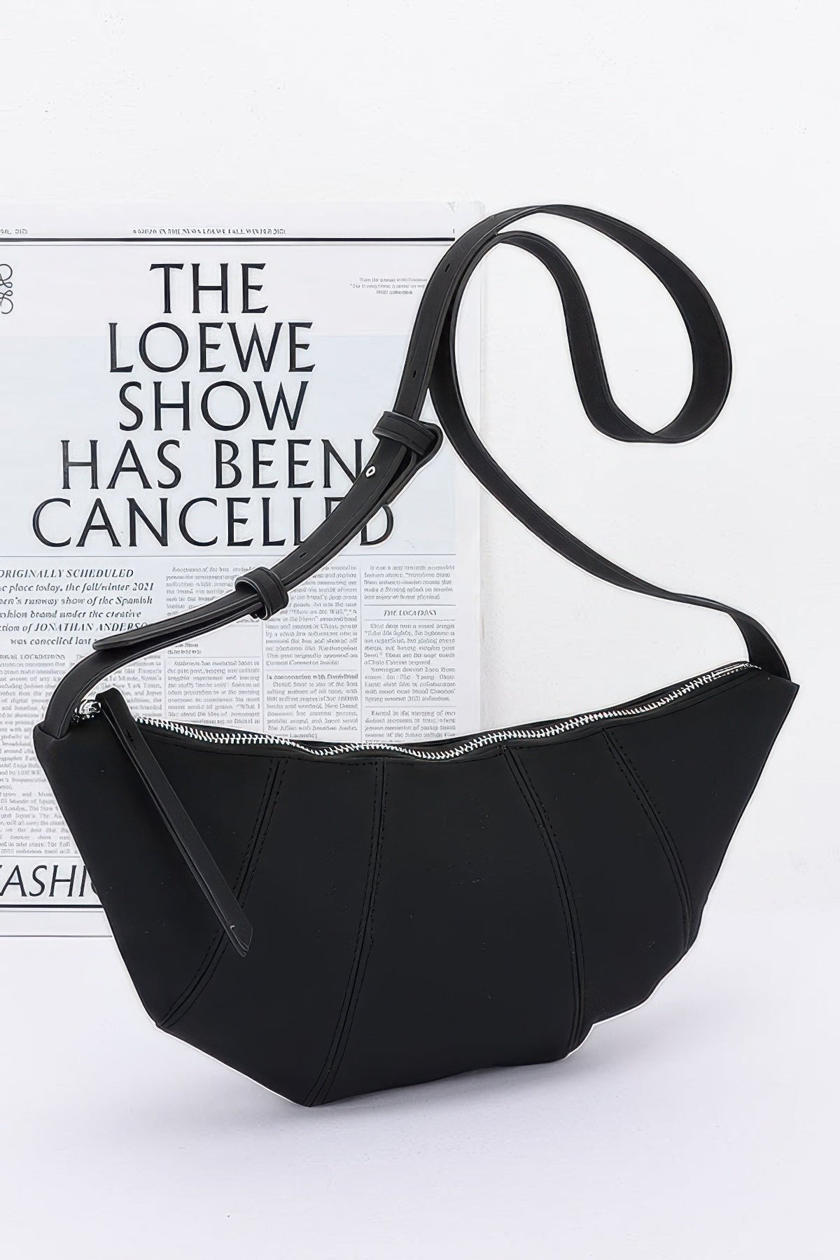 Faux Suede Croissant Bag - Robbi & Angel