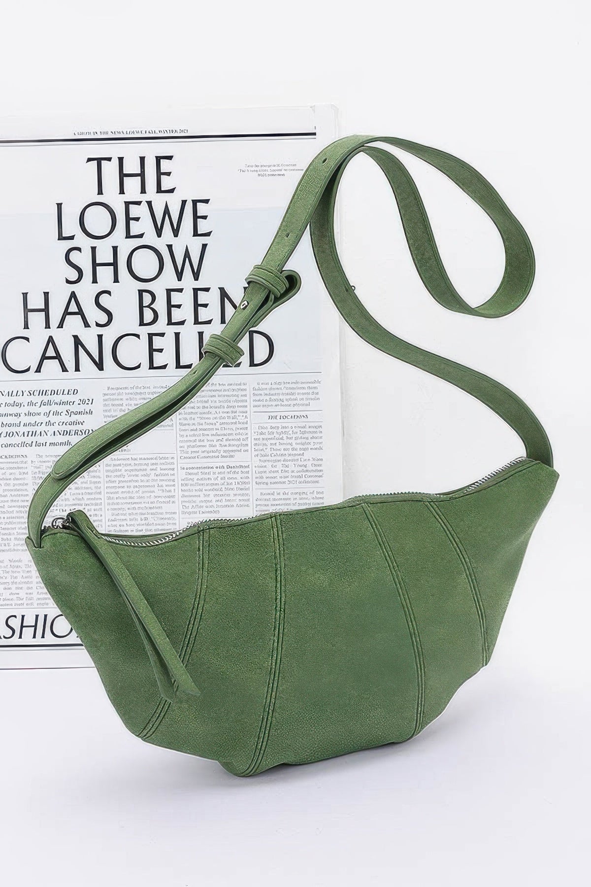 Faux Suede Croissant Bag - Robbi & Angel