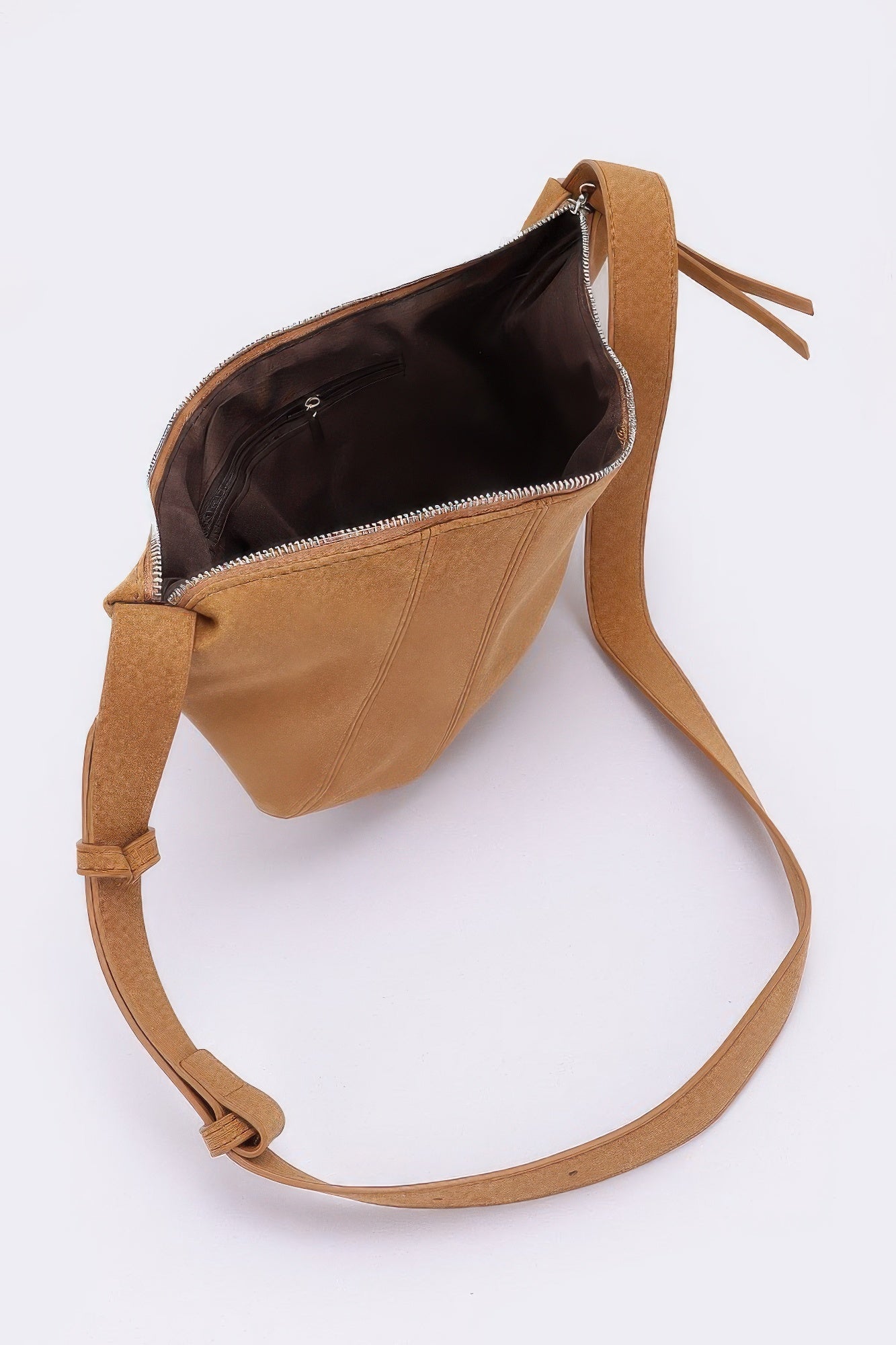 Faux Suede Croissant Bag - Robbi & Angel