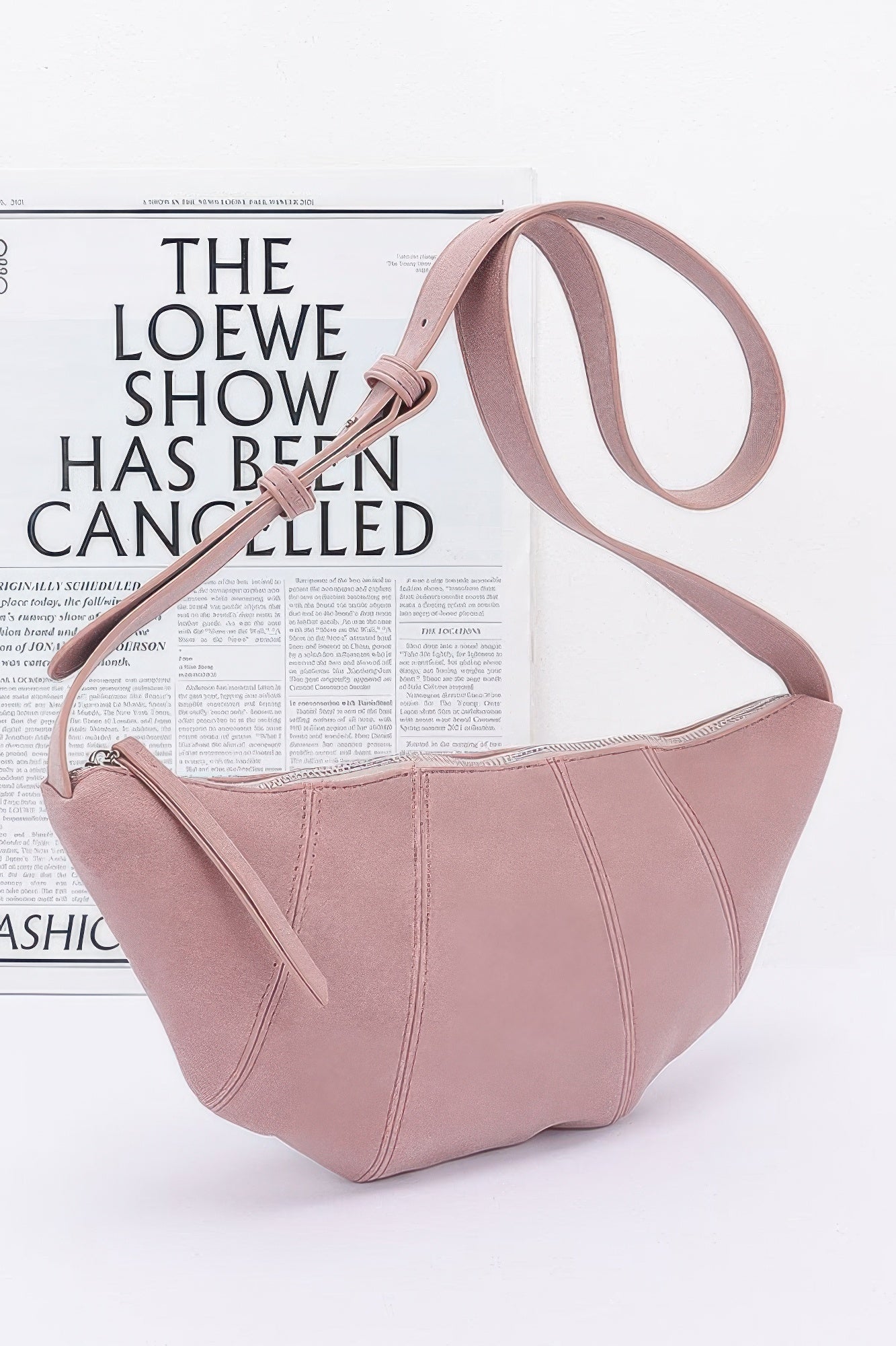 Faux Suede Croissant Bag - Robbi & Angel