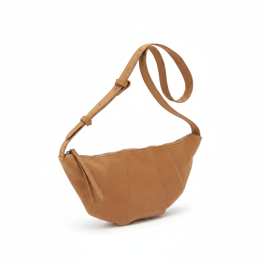 Faux Suede Croissant Bag - Robbi & Angel
