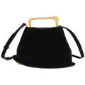 Faux Suede Metal Handle Bag - Robbi & Angel