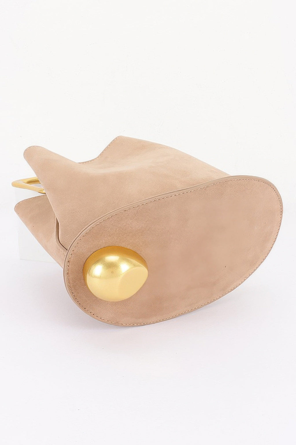 Faux Suede Metal Handle Bag - Robbi & Angel