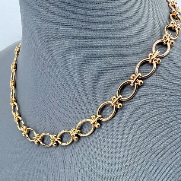 Gold Finish Tailored Paper Clip Necklace - Robbi & Angel