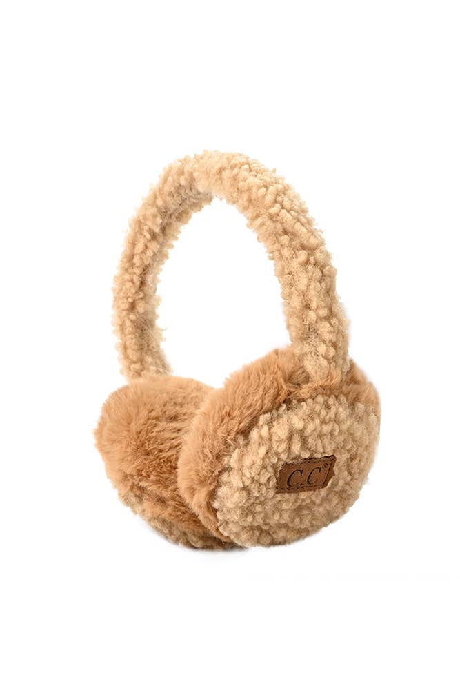 Faux Fur Sherpa Earmuffs Ear Warmer - Robbi & Angel