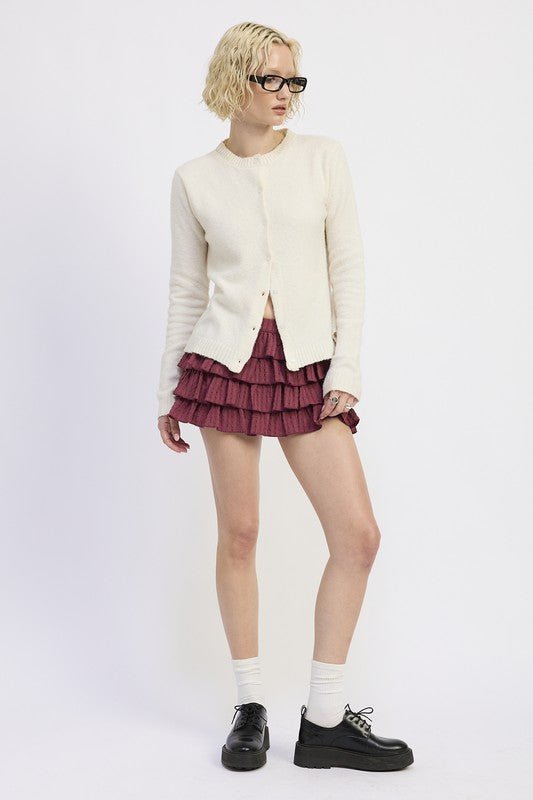 FITTED BUTTON UP CARDIGAN - Robbi & Angel