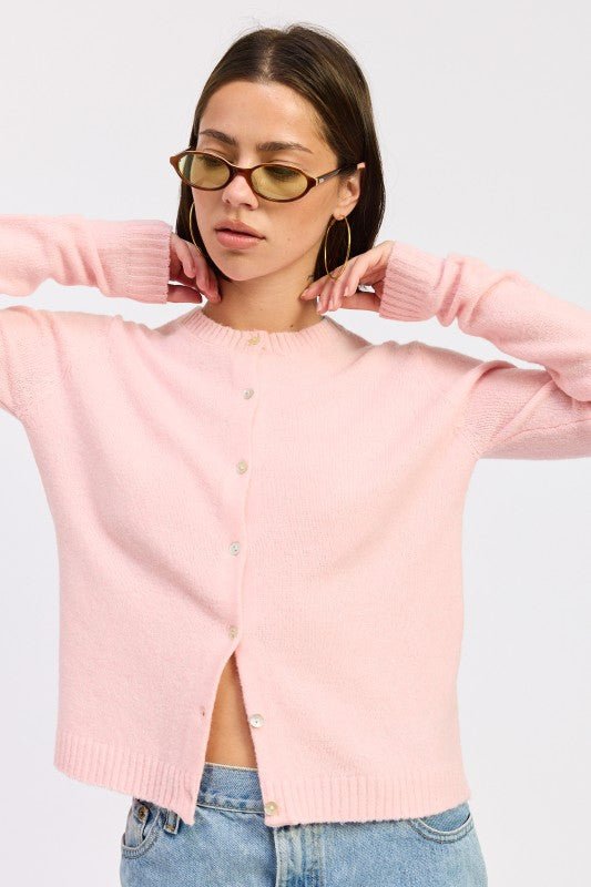 FITTED BUTTON UP CARDIGAN - Robbi & Angel