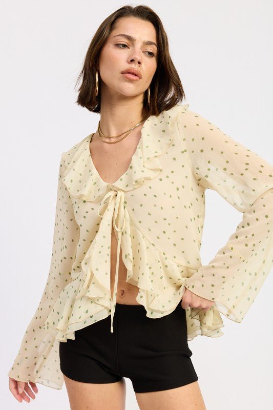 FLUTTER OPEN BUTTERFLY TOP - Robbi & Angel