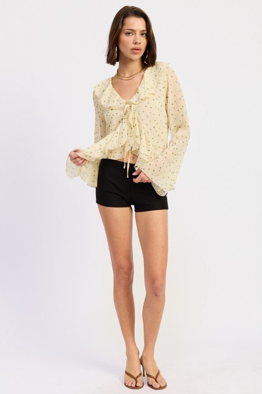 FLUTTER OPEN BUTTERFLY TOP - Robbi & Angel