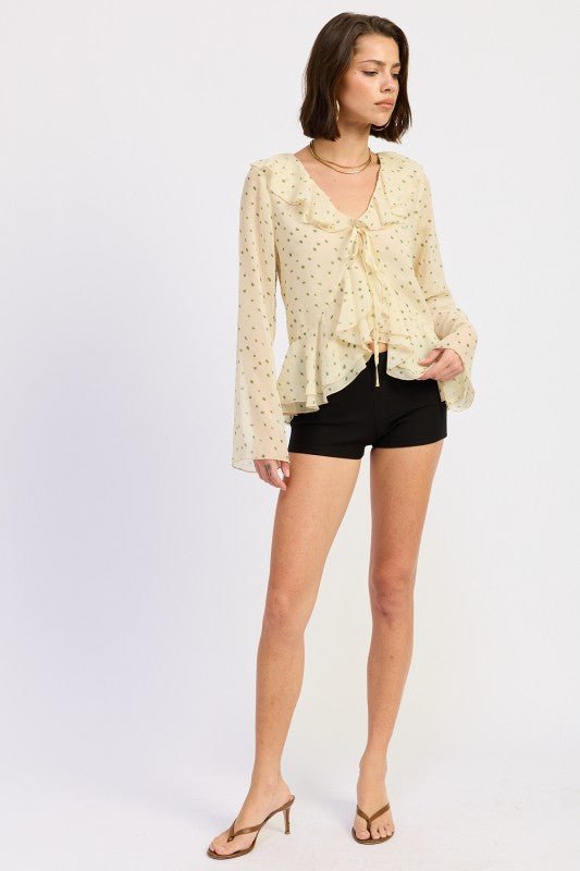 FLUTTER OPEN BUTTERFLY TOP - Robbi & Angel