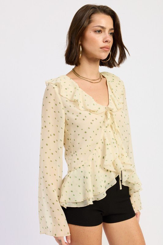 FLUTTER OPEN BUTTERFLY TOP - Robbi & Angel