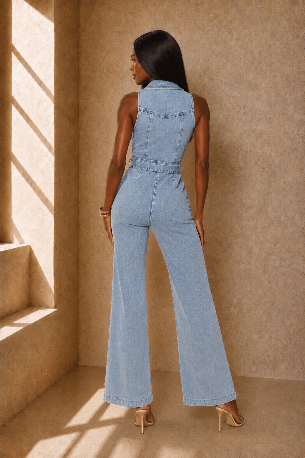 Francesca Flare Icon Denim Jumpsuit - Robbi & Angel