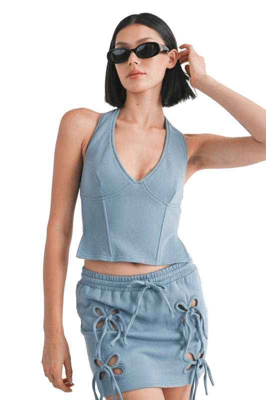FRENCH TERRY HALTER TOP - Robbi & Angel