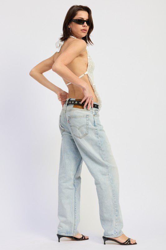 FRONT TIE SEQUIN HALTER TOP - Robbi & Angel