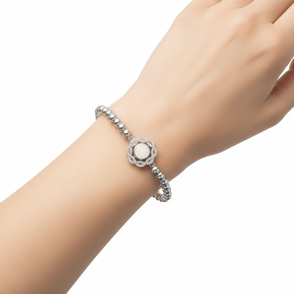 Giselle Sparkling Beaded Pavé Bracelet - Robbi & Angel