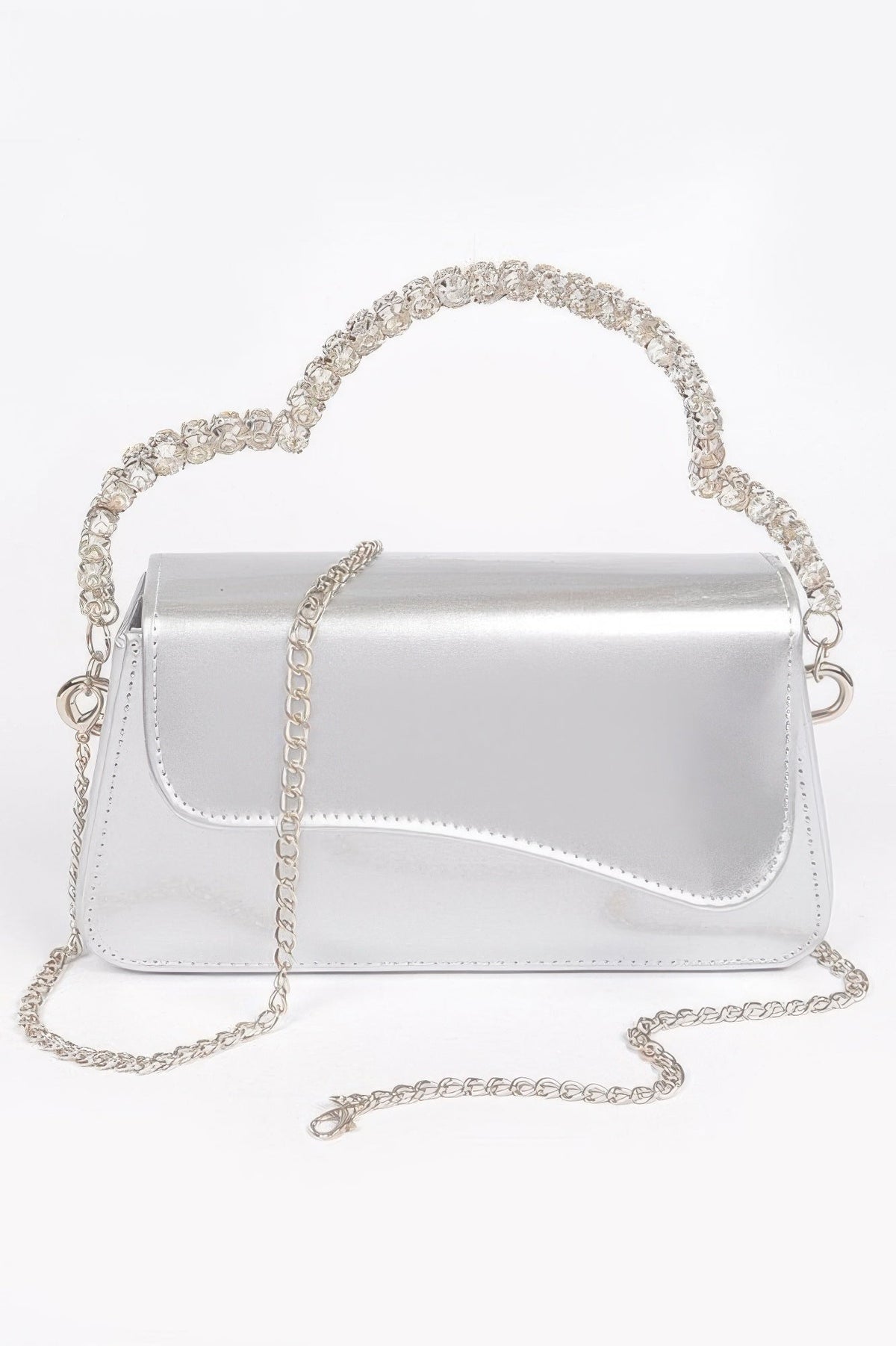 Glitter Rhinestone Handle Bag - Robbi & Angel