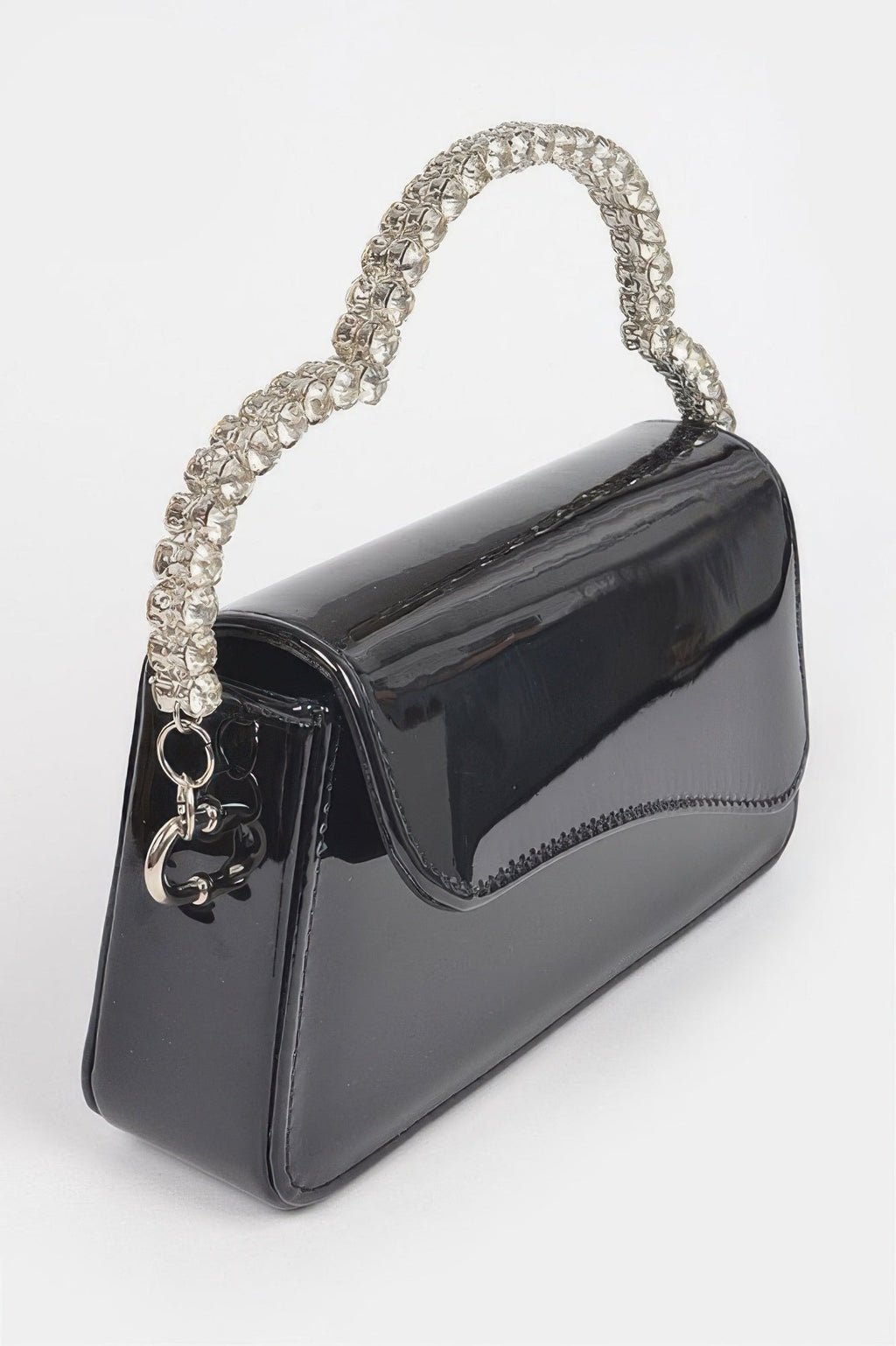Glitter Rhinestone Handle Bag - Robbi & Angel