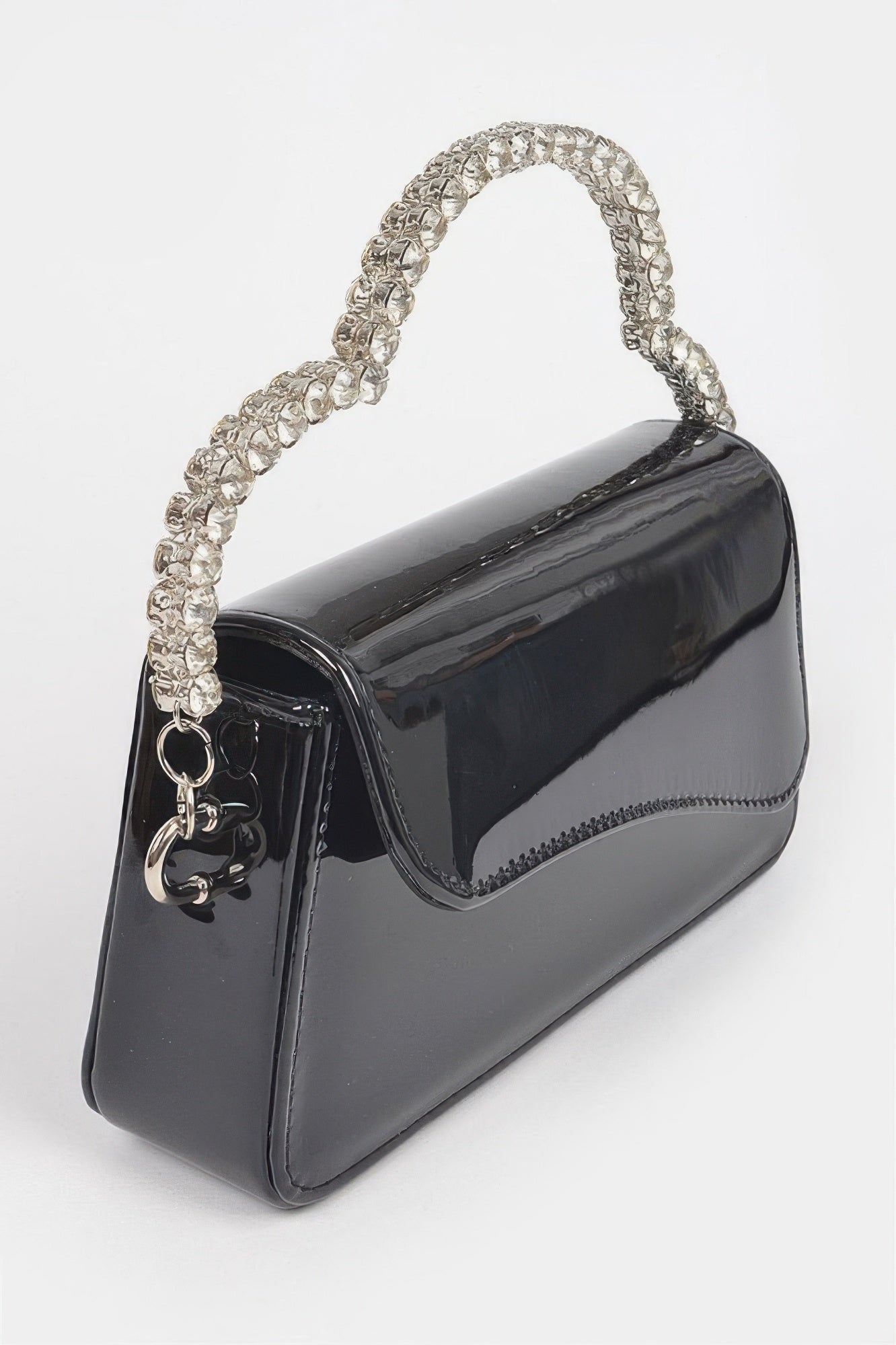 Glitter Rhinestone Handle Bag - Robbi & Angel