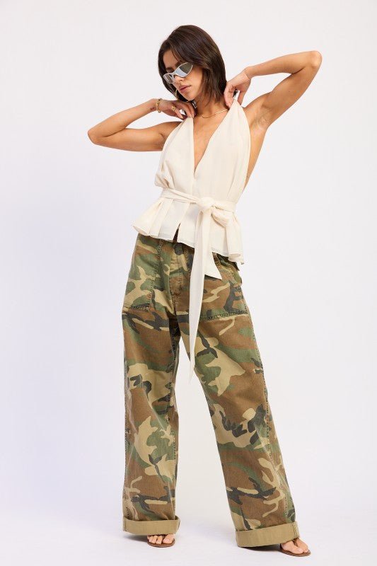 HALTER BACKLESS SCARF TOP - Robbi & Angel