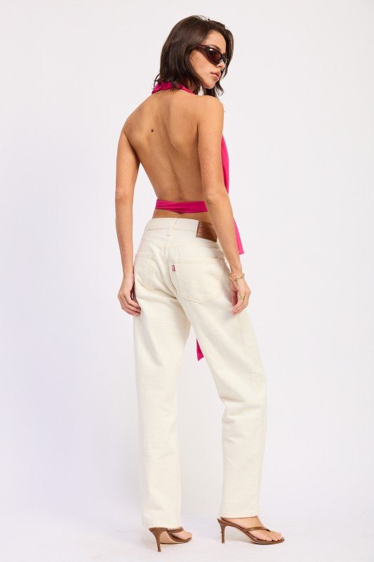 HALTER BACKLESS SCARF TOP - Robbi & Angel