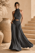Heidi Sleeveless High-Neck Top & Elegant Two-Piece Set - Robbi & Angel