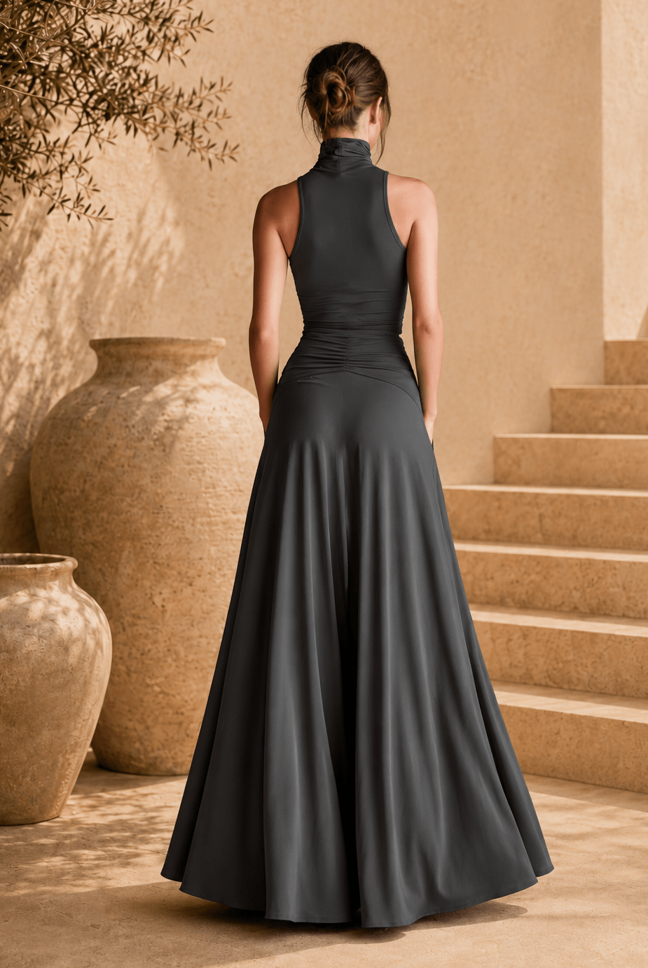 Heidi Sleeveless High-Neck Top & Elegant Two-Piece Set - Robbi & Angel