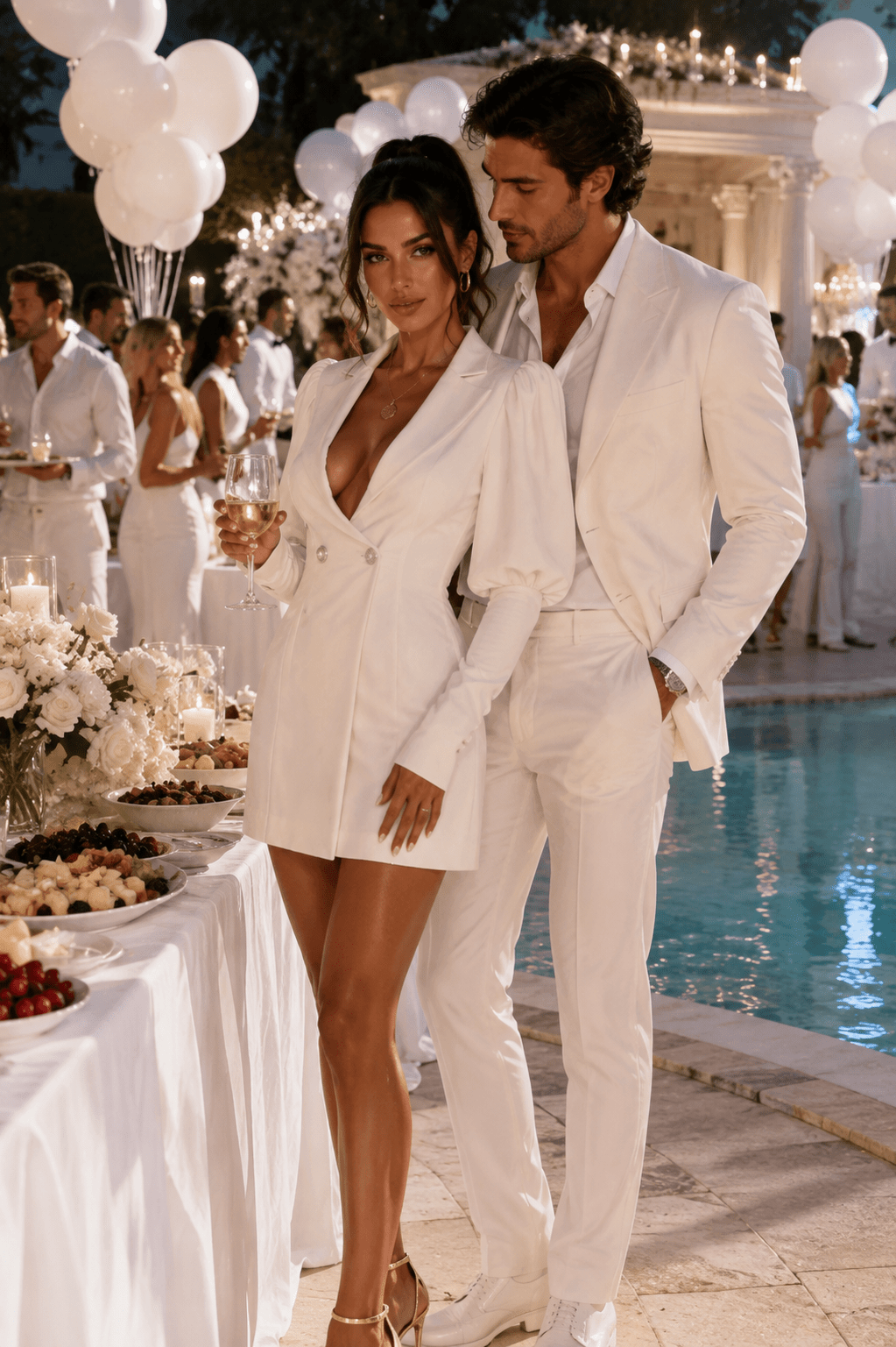 Iris Ivory Puff Sleeve Blazer Dress - Robbi & Angel