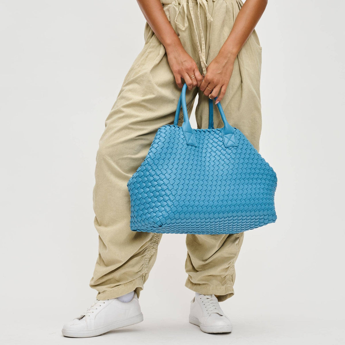 Ithaca Woven Vegan Leather Tote - Robbi & Angel