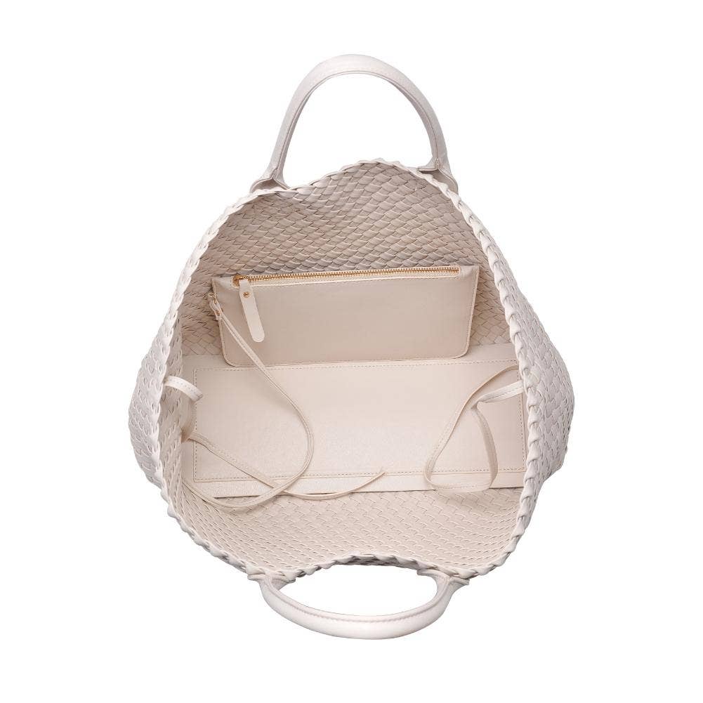 Ithaca Woven Vegan Leather Tote - Robbi & Angel